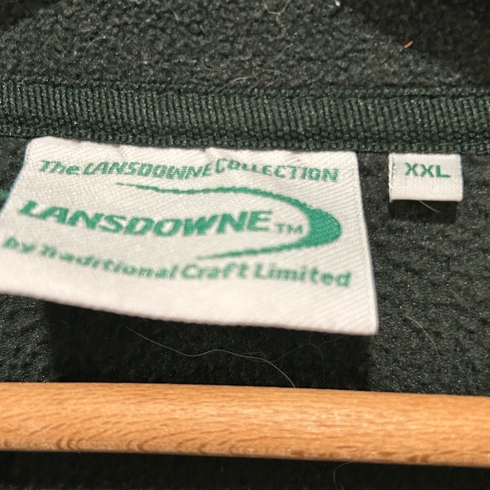 Mens Fleece Jacket Green Ireland 3 Shamrock Full Zipper Long Sleeves size XXL - Picture 5 of 5
